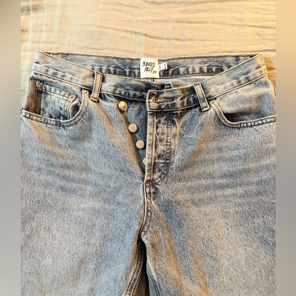 Holly Asymmetric Straight Leg Jean Light Wash Denim Lower Impact--6